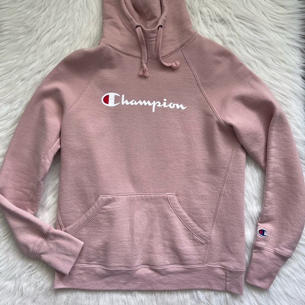pink champion hoodie sweatshirt womens size small